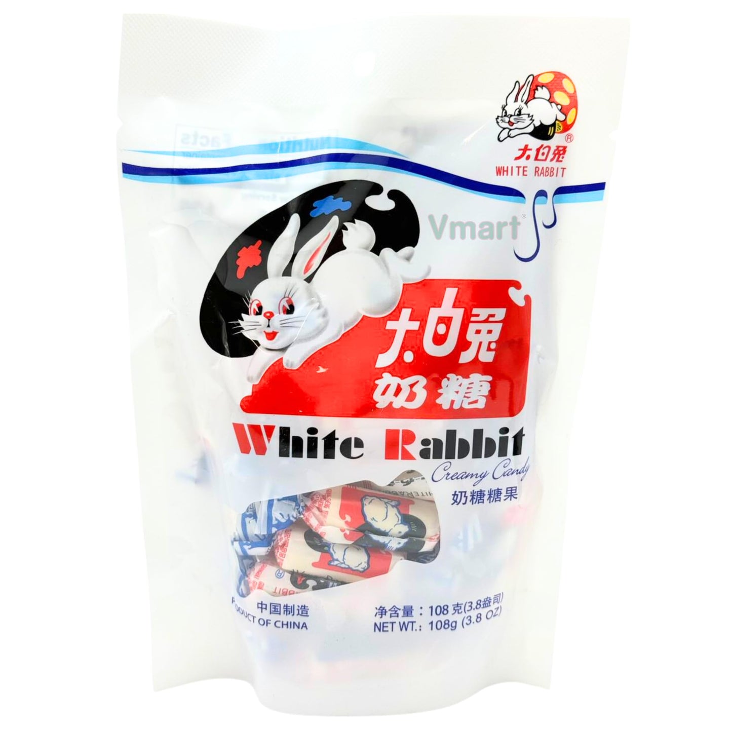 White Rabbit Milk Chinese Creamy Sweets Candy 108g (Pack of 3)